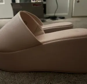 Baby Pink Platform Sandals Size 7 thumbnail 1