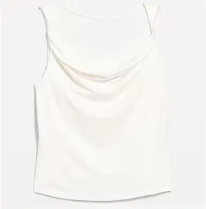 White Cowl Neck Top Size XS thumbnail 2