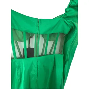 NBD Talulla Bustier Mesh Mini Dress Green Size Small NWT Cutout Corset Party thumbnail 5