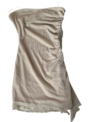 Princess Polly Donelli Gold Metallic Side Ruched Strapless Minidress Champagne 8 thumbnail 5