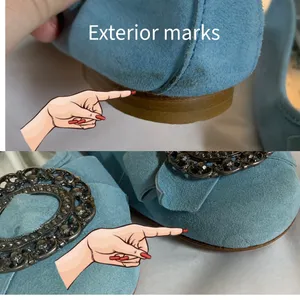 Alberto la Torre blue suede ballet flats size 37 thumbnail 9
