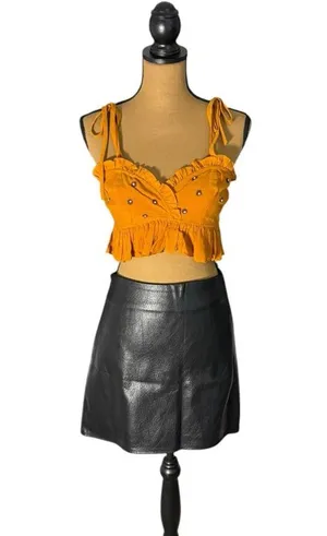 Intimately Free People On A Star Crop Cami Top M Beaded Floral Tie Strap Boho thumbnail 1