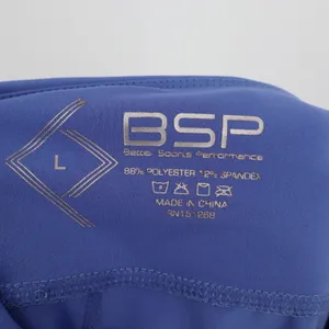 BSP Better Sports Performance Womens Blue Mesh Side Pocket Biker Shorts Size L thumbnail 2