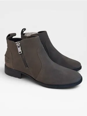 UGG Aureo 2 Gray Suede Zip Ankle Boots Booties Size 6 NWOT thumbnail 4