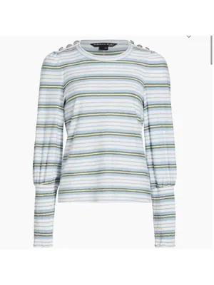 Veronica Beard Meg Striped Tee small thumbnail 2