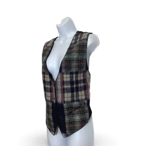 Vintage A J Patchwork Vest Green Size M thumbnail 2
