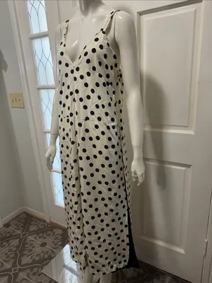 zara cotton polka dot dress limited edition side pocket size medium thumbnail 8