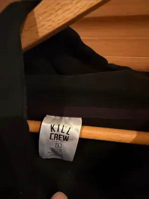Kill Crew Womens Black Cropped Hoodie thumbnail 3