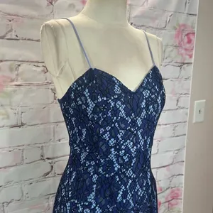 About Us Women's Angeline High Low Mermaid Ruffle Dress In Indigo Size XS NWT thumbnail 5