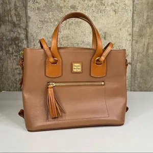 Dooney & Bourke Morgan Saddle Tan Shoulder Bag with Dust Bag and Coin Purse‎ thumbnail 2