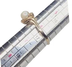 Vintage Solid 10k Yellow Gold Natural Pearl Ring Cool Piece Sz 6.25 thumbnail 7