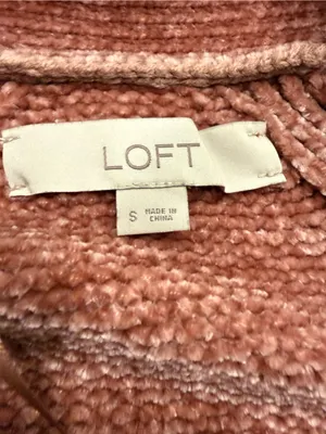 LOFT Plush Open-Front Chenille Cardigan in Dusty Rose thumbnail 4