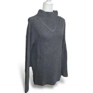 ✨Pact Women's Fisherman Knit Tunic Grey Sz Large Sweater✨ thumbnail 2
