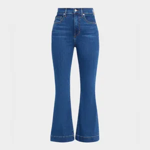 Veronica beard Carson ankle flare high rise jeans in washed oxford blue denim 30 thumbnail 7