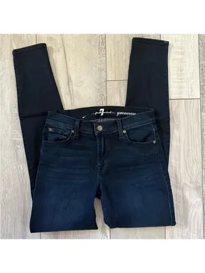 7 For All Mankind Gwenevere Dark Wash Denim Skinny jeans size 27 thumbnail 4