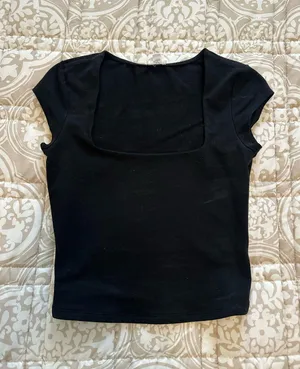 Garage Black Scoop Neck Top thumbnail 2