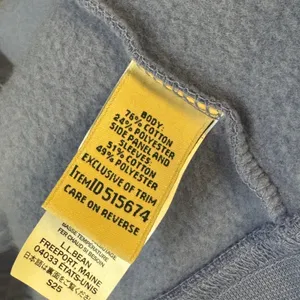 L.L. Bean Quilted Full Zip Sweatshirt Jacket Blue 2X Plus 515674 Deep Lake Soft thumbnail 9