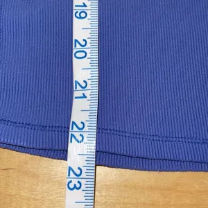 Alo Yoga Womens Rib Racerback Sleeveless Support Tank Top Smoke Cobalt Blue Size thumbnail 8