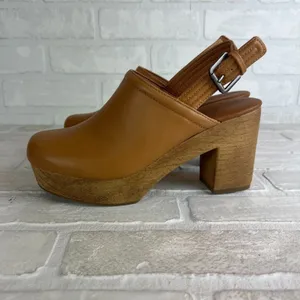 Universal‎ Thread Watson Clogs Womens 7.5 Brown Faux Leather Slingback Platform thumbnail 5