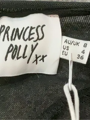 Princess Polly Charvi Black Ruched Mesh Mini Dress Size 4 Indie Y2K Party thumbnail 10