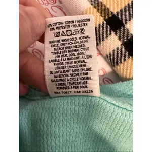 PINK Victoria’s Secret Teal Long Sleeve V-Neck Sleep Top Women’s Size L thumbnail 4