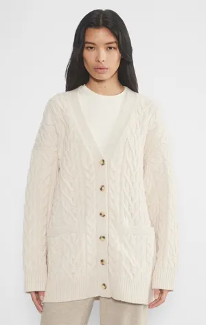 Aritzia Sunday Best Lamore Cardigan Cream Size Medium thumbnail 1