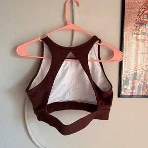 Sports Bra Open Back Brown Size M thumbnail 3