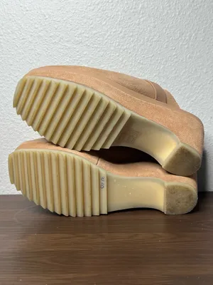 Pedro Garcia Tan Suede Fabia Platform Clog Mules in Camel Castoro thumbnail 10