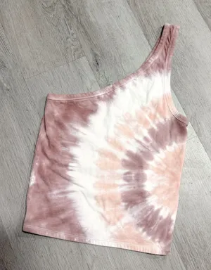 American Eagle Tie-Dye One-Shoulder Tank thumbnail 1