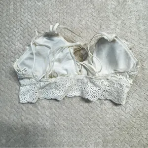 Aerie‎ White Strappy Lace Bralette with padding Size Medium thumbnail 2
