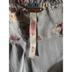Free People Bohemian Billowy Cottage Lysette Maxi Dress Periwinkle Floral Medium thumbnail 9