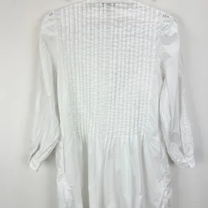 Madewell Pintucked Eyelet Mini Dress Boho Cotton Cottagecore White XXS NWT thumbnail 16