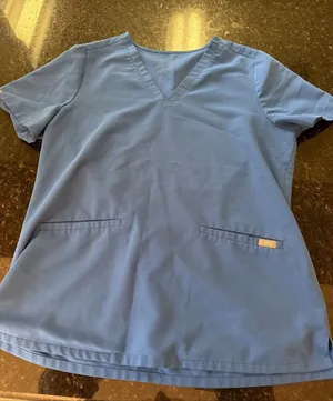 Figs Casma Women's Scrub Top PO 1809 Royal Blue Pockets L Shirt‎ Nurse Doctor thumbnail 1