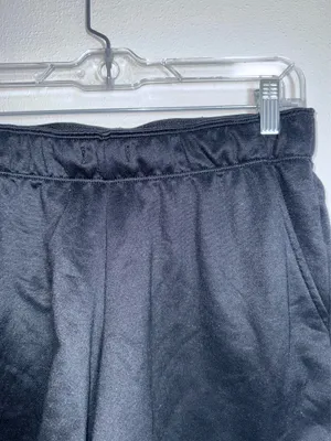 Nike Dri Fit Sweat Shorts Black Logo Waistband Mid-rise Athleisure thumbnail 3
