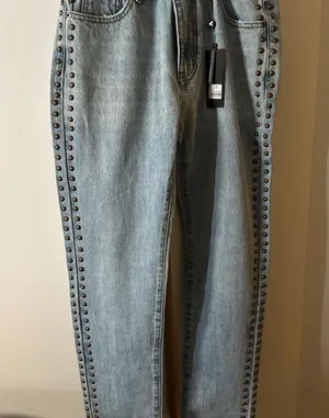 Free People / One Teaspoon Awesome Baggies High Waist Straight Leg Denim Jeans thumbnail 2