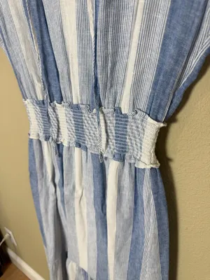 Rails Ashlyn Nevis Linen Dress Blue & White Stripes Size Small thumbnail 5