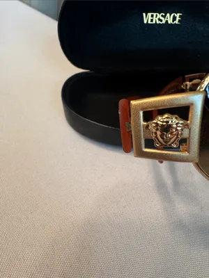 Versace Vintage Burnt Orange Sides With Case Versace Emblem On Sides thumbnail 3