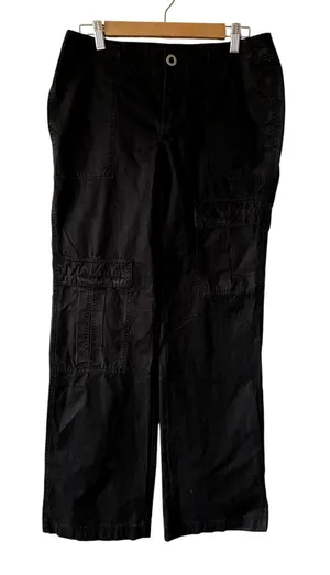Free People black cargo pants Size 4 100% cotton DR thumbnail 1