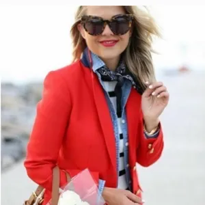 NWOT J.crew school boy linen blazer thumbnail 2