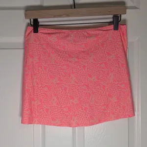Aerie Pink Pattern Swim Cover Up Skirt Ruched Front Mid Rise Size M thumbnail 3