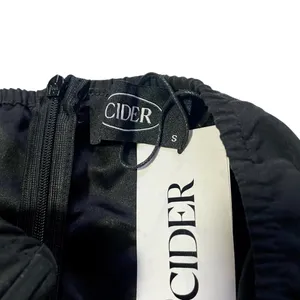 Cider Black Strapless Peplum Top Sleeveless Smocked Back NWT Size S thumbnail 2