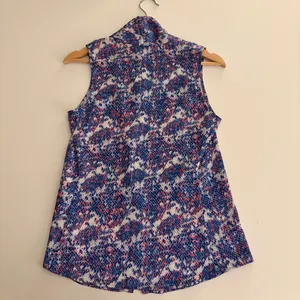 Theory Sleeveless Snakeskin Print Blouse thumbnail 2