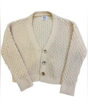 Princess Polly XS/Small Cream Button Up Cardigan Sweater thumbnail 1