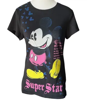 Walt Disney World Mickey Mouse‎ Black T-Shirt Super Star Disneyland XL thumbnail 1