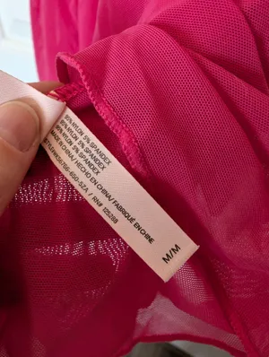 NWOT Paris Hilton Babydoll 2 Piece Lace Lip Set Medium Hot Pink thumbnail 4