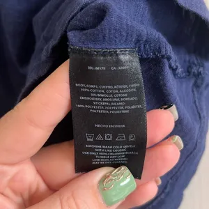 Anthropologie Moulinette Soeurs Embroidered Nautical Navy Sz Medium Top thumbnail 9