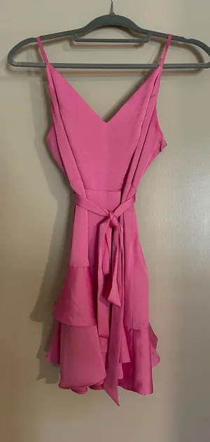 Express Hot Pink Ruffle Romper thumbnail 1