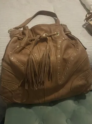 Leather fringe purse Brown thumbnail 1