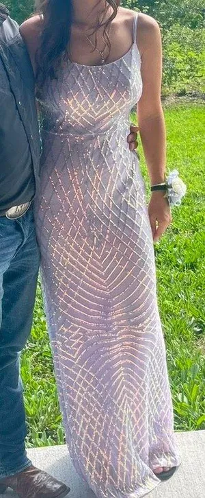Lavender Prom Dress Size S petite thumbnail 2