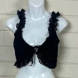 Sky to Moon Black Lace Tank size S thumbnail 4